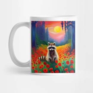 Raccoon in the Mountains at Sunset Mug